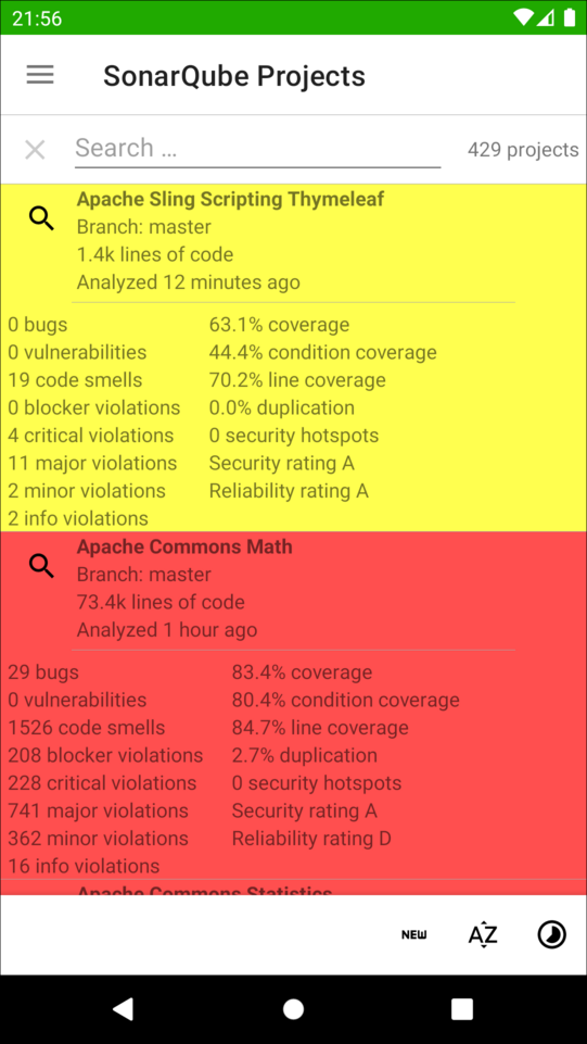 Nautilus SonarQube-App